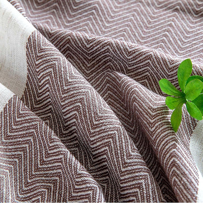 Rectangle Tablecloth Cotton Linen Waterproof Table Cloth Rustic Farmhouse Table Cover for Holiday Parties Christmas Kitchen Dining Decoration-Beige and Coffee-54 X1025
