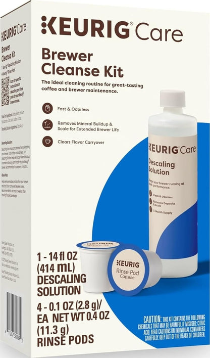 Brewer Cleanse Kit for Brewer Descaling and Maintenanceincludes Descaling Solution & Rinse Pods, Compatible with  Classic/1.0 & 2.0 K-Cup Pod Coffee Makers, 5 Count1