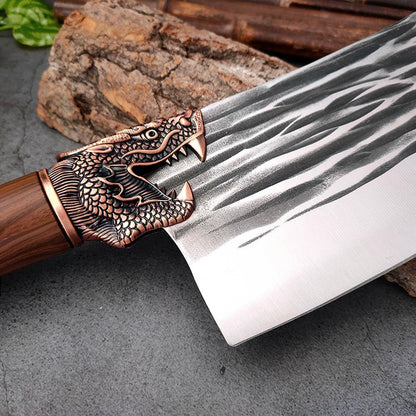 Meat Cleaver, 8 Inch Chinese Chef Knife Handmade Forged Stainless Steel Meat Fish Chopping Cleaver Vegetables Slicing Kitchen Knife5