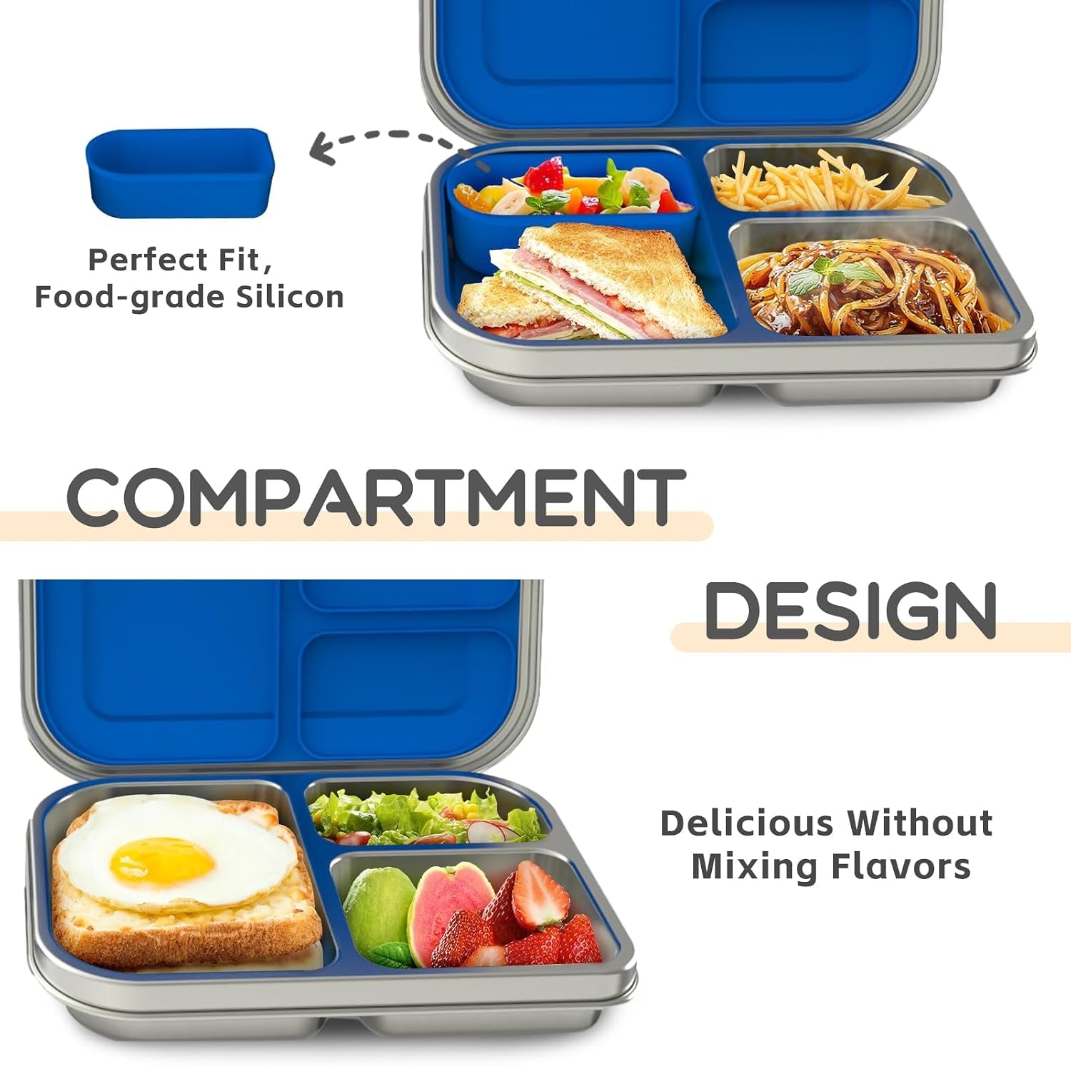 stainless-steel-kids-leak-resistant-bento-lunch-box-3-compartments-with-silicone-container-dishwasher-safe-child-friendly-design-for-school-picnics-travel-bpa-free-blue