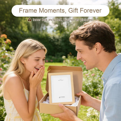 8X12 Picture Frame Mat to 6X8 Frame Wood Natural,2 Pack7