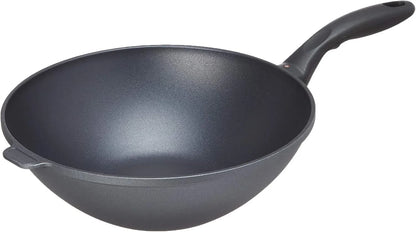 11.8" (4.9 Qt) Nonstick Wok HD Diamond Coated Aluminum Stir-Fry Pan, Includes Lid, Dishwasher Safe and Oven Safe, Grey1