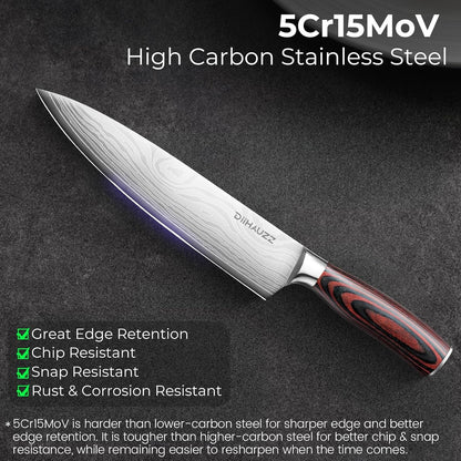 8 Inch Chef Knife, High Carbon Stainless Steel Kitchen Knife3