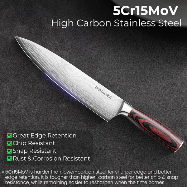 8 Inch Chef Knife, High Carbon Stainless Steel Kitchen Knife3
