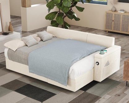 84 Inch Sofa Bed, Sleeper Sofa with Storage, 2 in 1 Pull Out Couch7