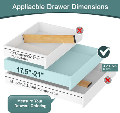 Kitchen Drawer Dividers 4 Pack Adjustable Bamboo Drawer Organizer4