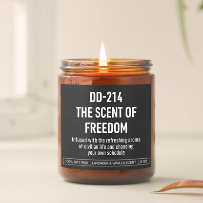 DD214 Candle, Military Retirement Gifts for Men, Women - Retired Navy Veteran, Air Force, Marine, Army Veteran Gifts - Veterans Day, Farewell, Going Away, Military Separation Presents6