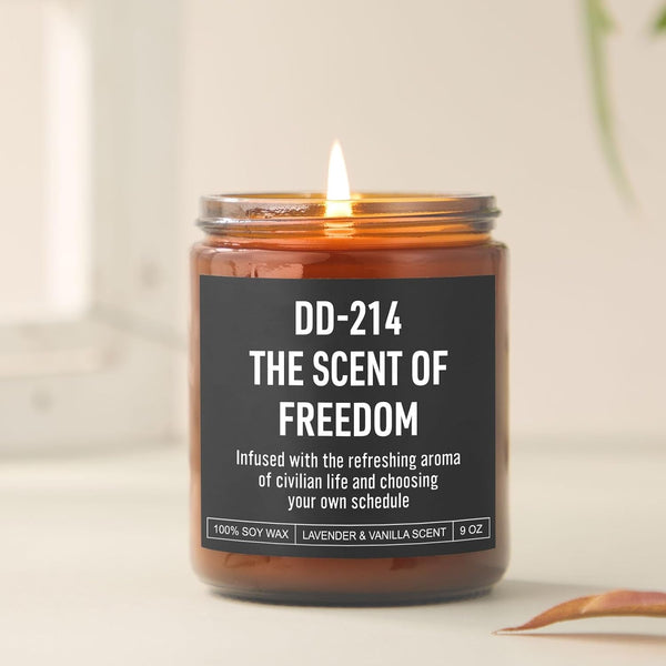 DD214 Candle, Military Retirement Gifts for Men, Women - Retired Navy Veteran, Air Force, Marine, Army Veteran Gifts - Veterans Day, Farewell, Going Away, Military Separation Presents6
