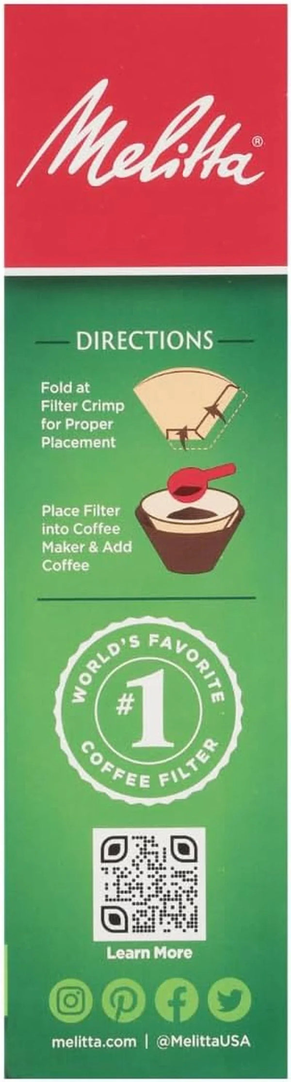 Melitta #4 Unbleached Coffee Filters, Premium, Natural Brown, Flavor Enhancing Coffee Filters for 8-12 Cup Coffee Makers, Kosher Certified, Compostable, 100 Count (Pack of 3)13