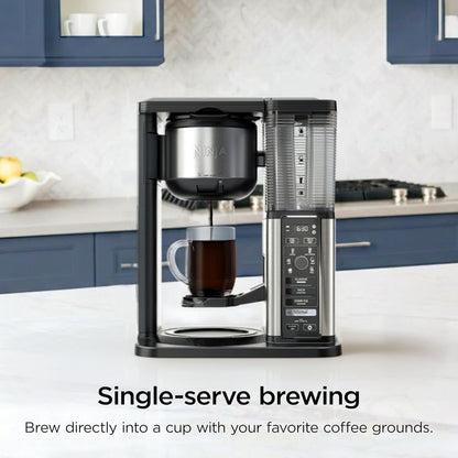 Ninja Coffee Maker, 10-Cup Carafe, Fold-Away Frother, Black, CM401 | Permanent Filter & Removable, Dishwasher Safe Reservoir, 6 Brew Styles, 8 Cup to Travel Mug to Pot Sizes2