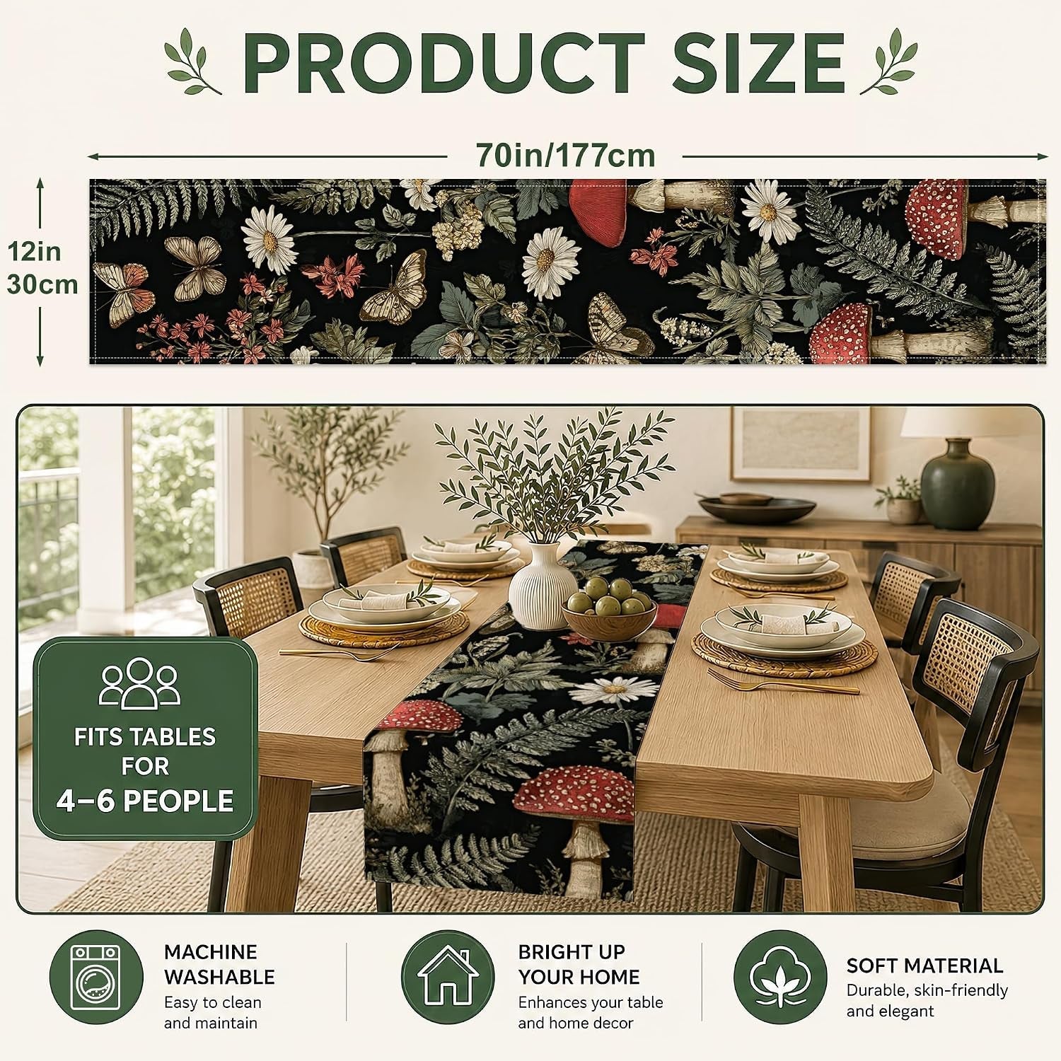 red-mushroom-table-runner-13-x-70-inch-butterfly-plant-herb-linen-kitchen-dining-table-runner-for-coffee-table-dresser-wedding-home-party-decor