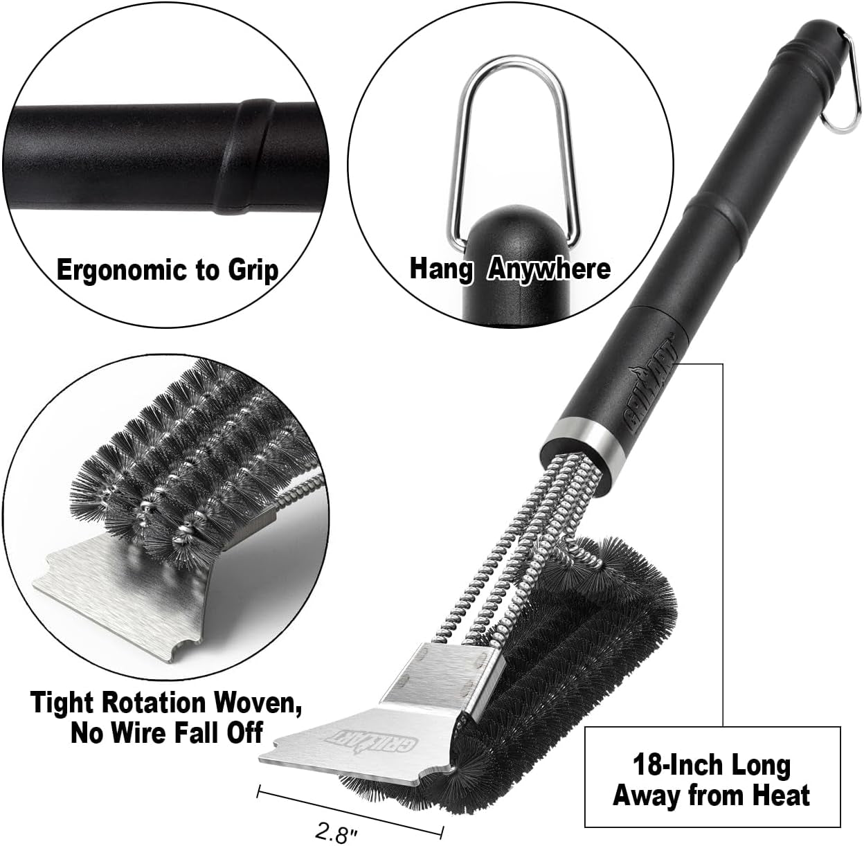 grill-brush-and-scraper-bbq-brush-for-grill-safe-18-stainless-steel-woven-wire-3-in-1-bristles-grill-cleaning-brush-br-4516