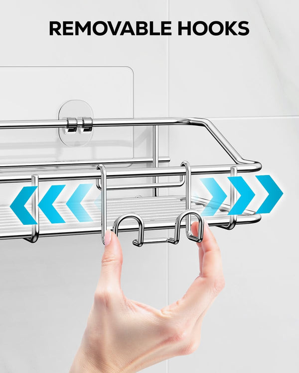 Shower Caddy Adhesive, Shower Shelves, Shampoo Holder for Bathroom4