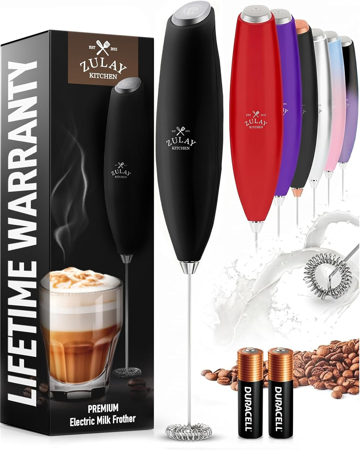 milk-frother-handheld-electric-whisk-frother-wand-durable-drink-mixer-coffee-frother-hand-blender-frother-for-protein-powder-matcha-more-black