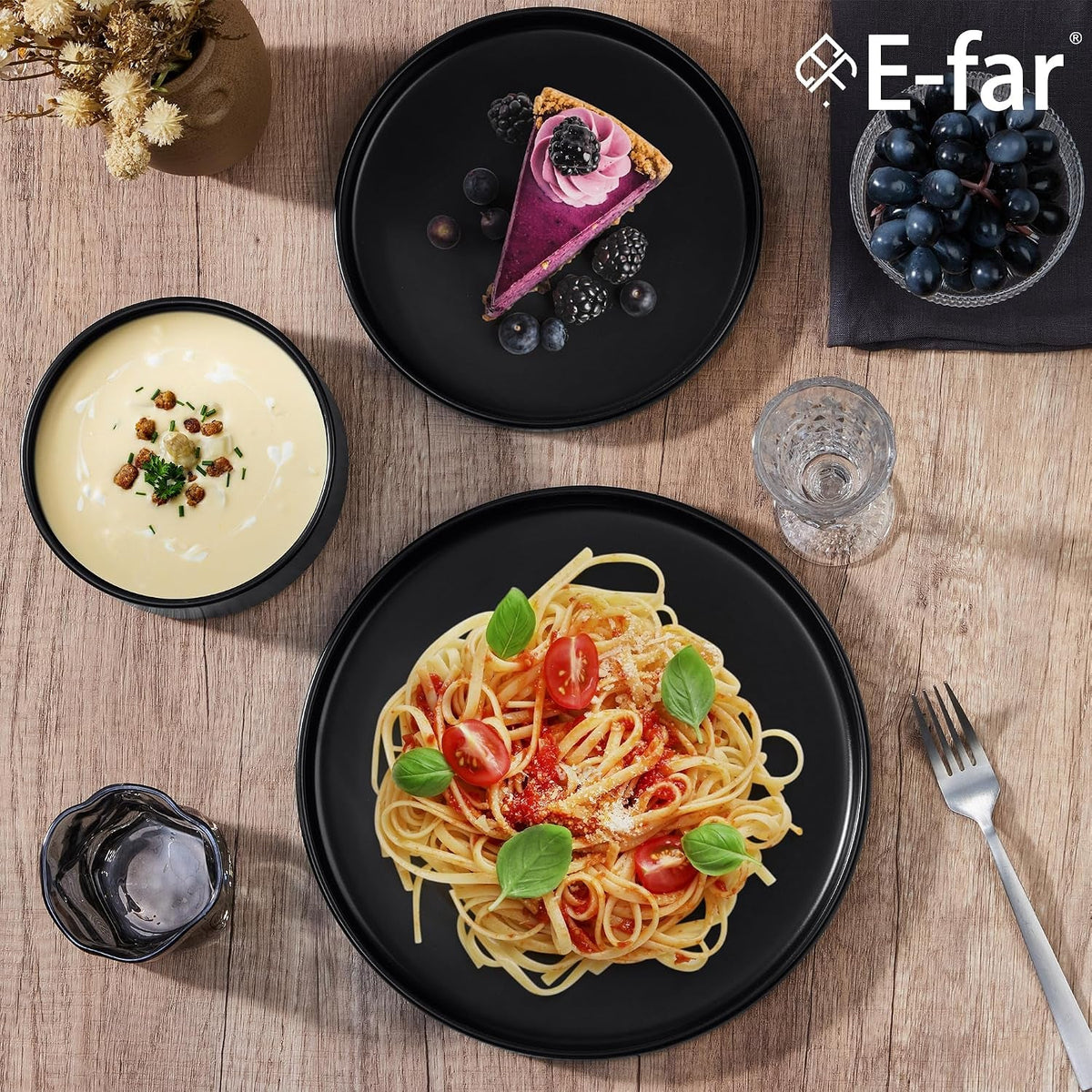 black-dinnerware-sets-for-6-18-piece-stoneware-plates-and-bowls-dish-set-modern-kitchen-dinning-dishware-chip-and-scratch-resistant-microwave-dishwasher-safe-matte-black
