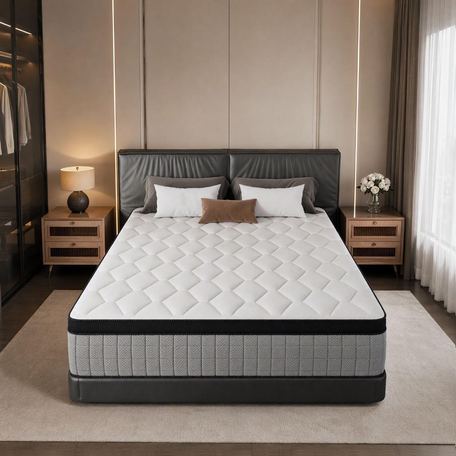 12-inch-full-mattress-memory-foam-and-spring-hybrid-mattress-medium-firmness-lumbar-support-suitable-for-home-bedrooms-and-hotels-boxed-with-pressure-relief-and-sound-insulation-features