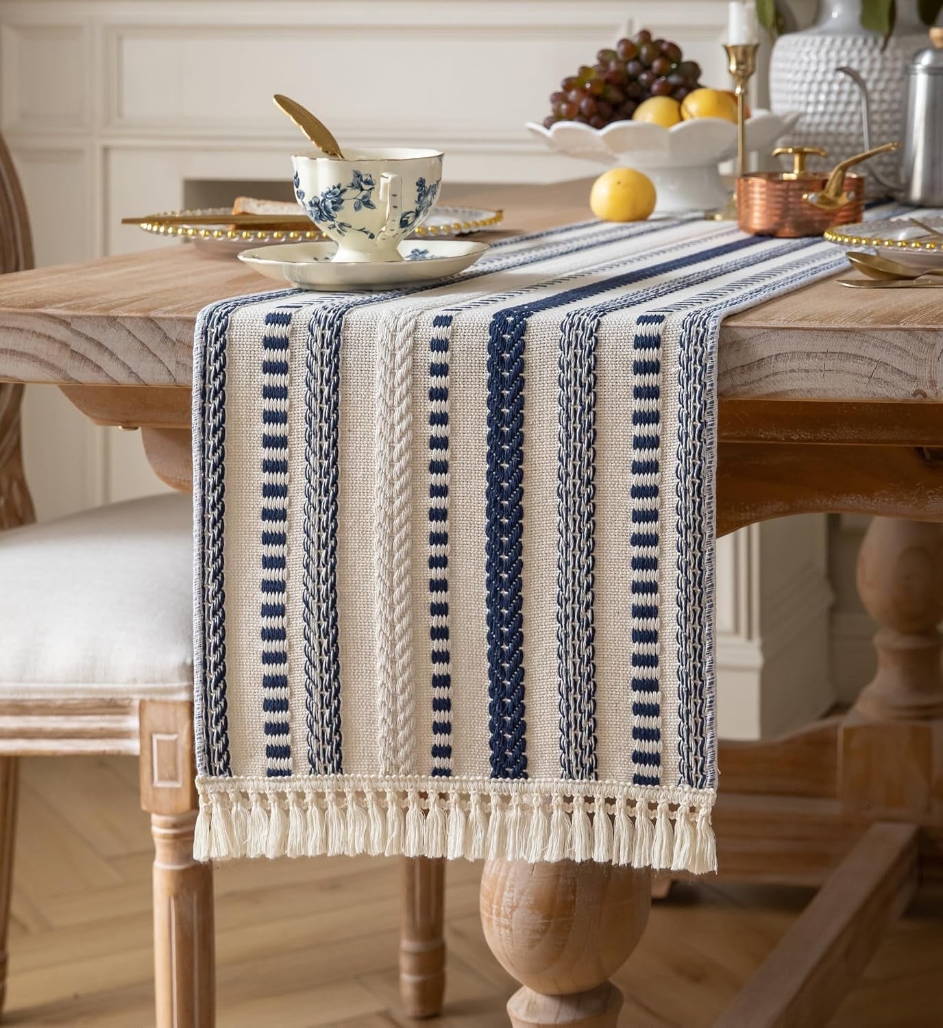 boho-table-runner-108-inchs-long-navy-blue-and-beige-cotton-linen-blend-woven-modern-rustic-farmhouse-decorative-dresser-and-coffee-table-runner-for-kitchen-dining-room-home-decor