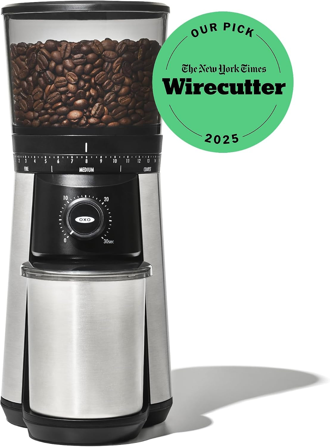 oxo-brew-conical-burr-electric-coffee-bean-grinder-12-oz-silver-stainless-steel-burrs-one-touch-automatic-43-grind-settings-for-drip-coffee-french-press-cold-brew
