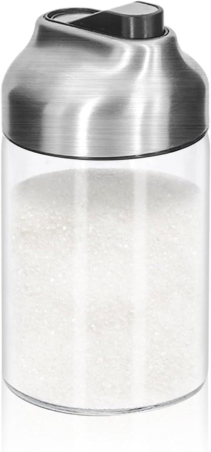 Glass Sugar Dispenser with Pour Spout, Weighted Pourer, Coffee Bar Accessories for Coffee, Tea and Baking1