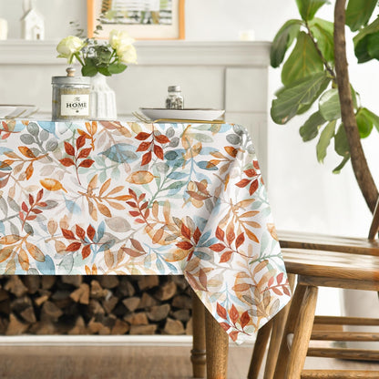 Fall Tablecloth 60 X 60 Inch Square Thanksgiving Leaf3