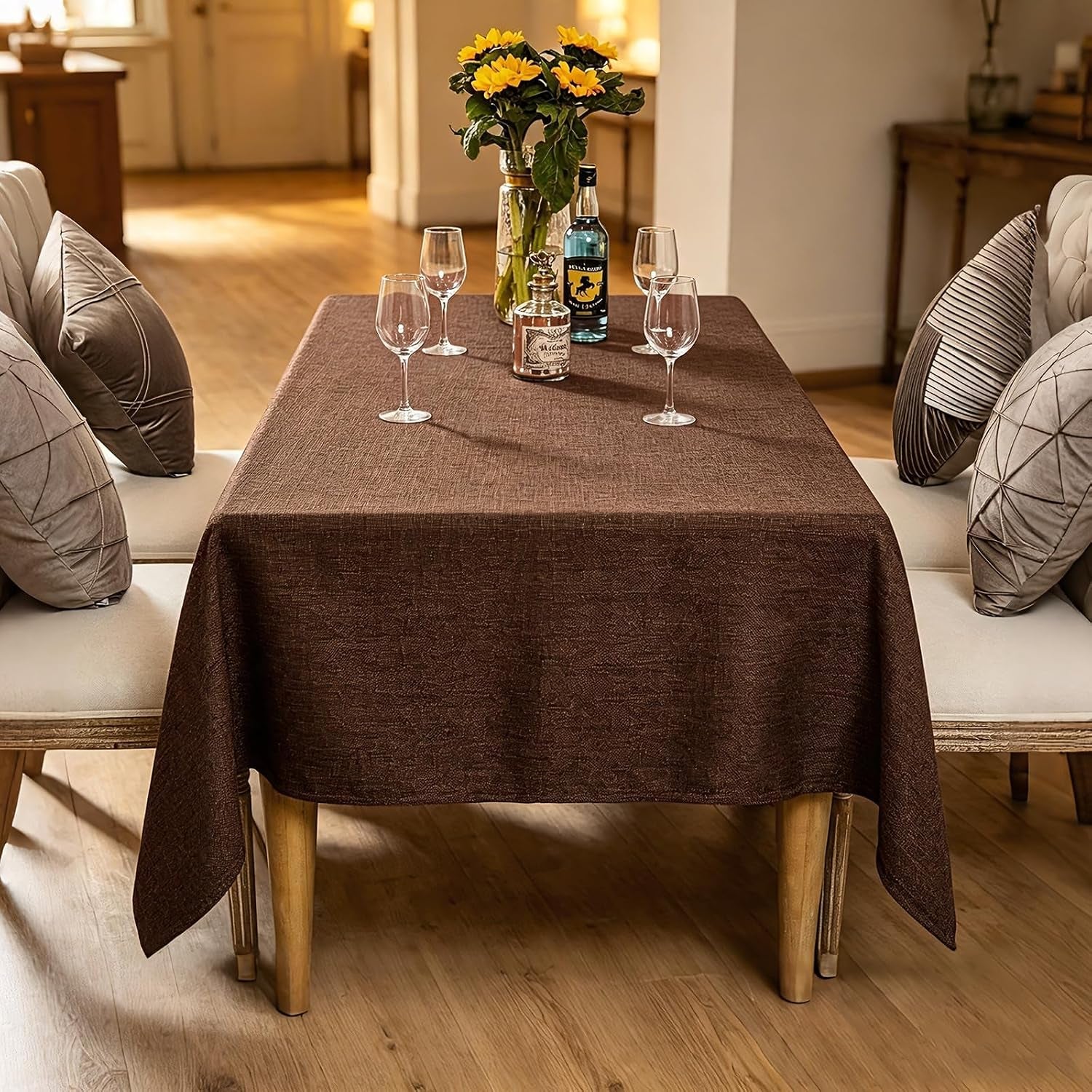 brown-tablecloth-rectangular-55x71-inch-waterproof-wipeable