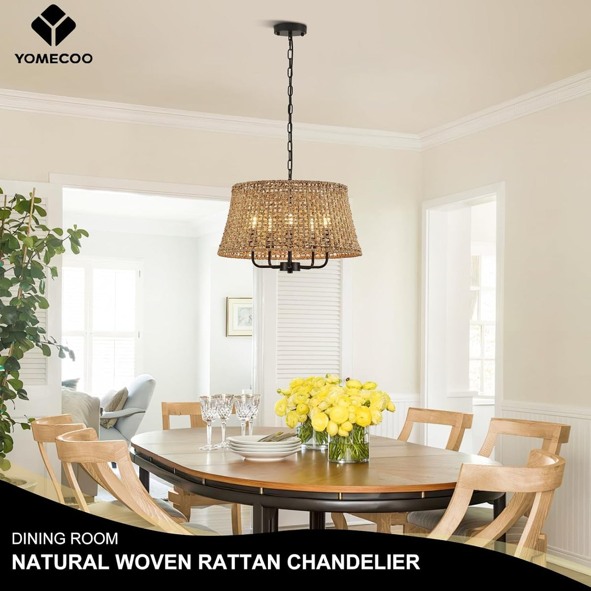 19-7-boho-rattan-chandelier-5-light-black-wicker-light-fixture