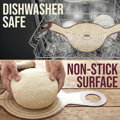 Pro Silicone Bread Sling 2 Pcs - 9In round & Oval | 482F Heat Resistant, Non-Stick Dutch Oven Liners, Long Handles, Reusable Sourdough Baking Supplies7