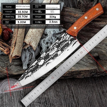 Meat Cleaver,Cleaver Knife 8 Inch Divider Knife Meat Slicer Kitchen Slicing Knife Butcher'S Boning Knife Kitchen Slicing Knife Vegetable Knife2