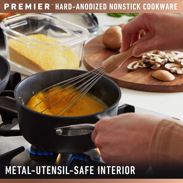 Calphalon Premier Hard-Anodized Nonstick Cookware 11-Piece Pots and Pans Set Dishwasher and Oven Safe with Mineralshield Nonstick Technology Durable and Versatile Kitchen Cookware3