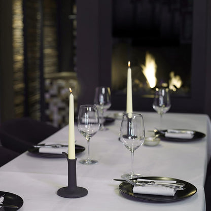 Ivory Taper Candles - 10 Pack Unscented 10 Inch Dinner Candle Set - 8 Hours Burn Time - Premium European Quality - Smokeless and Dripless Household, Wedding, Party, and Home Décor Candlesticks7