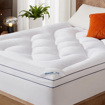 Queen Mattress Topper, Thick Pillow Top Bed Cover Soft Mattress Pad | Mattress Cover for Back Pain Relief,Cooling Deep Pocket 6-18" Fits Queen Mattresses for Couples, Bedrooms and Guest Rooms1