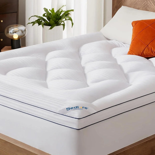 Queen Mattress Topper, Thick Pillow Top Bed Cover Soft Mattress Pad | Mattress Cover for Back Pain Relief,Cooling Deep Pocket 6-18" Fits Queen Mattresses for Couples, Bedrooms and Guest Rooms1