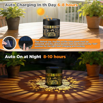 4 Pack Solar Fence Lights Outdoor, Metal Solar Powered Wall Deck Step Light3