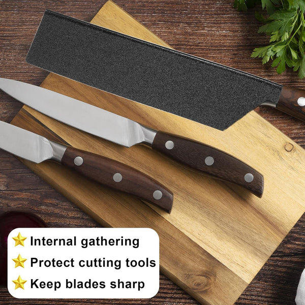 7 Inch Knives Guard Knife Cover Sleeves Knife Sheath Waterproof Blade Guard Cover Universal Knives Sheath for Home Kitchen Black3