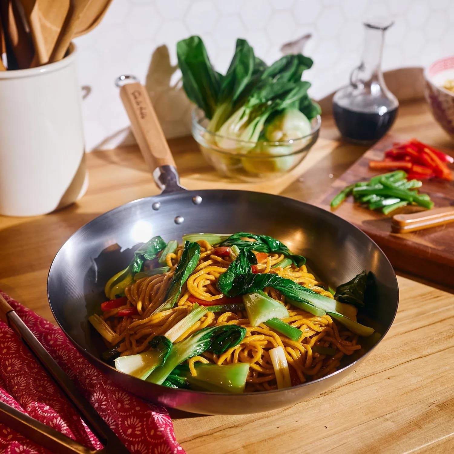 sur-la-table-carbon-steel-wok-gray