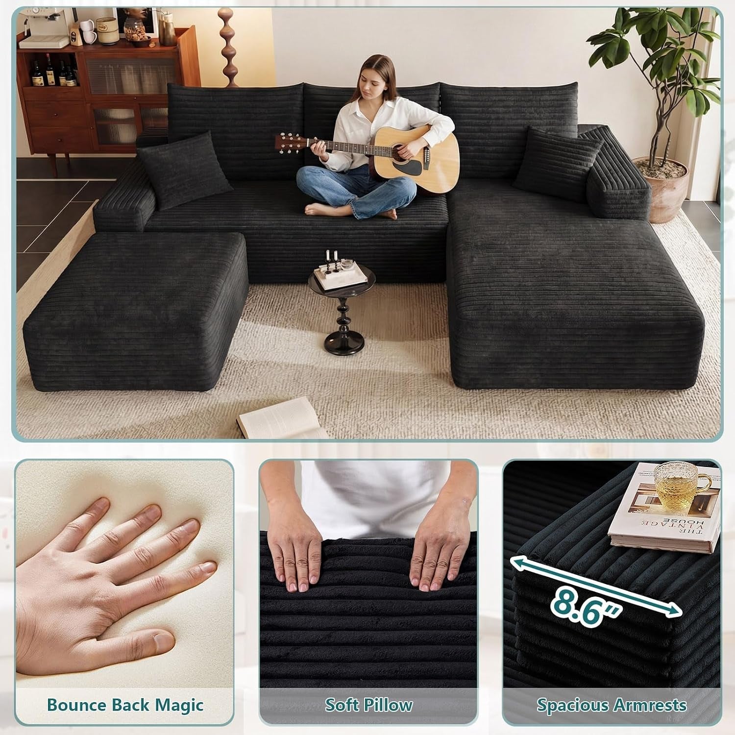 95-u-shape-cloud-couch-modern-modular-sectional-l-shape-sofa-with-ottoman-corduroy-upholstered-couches-deep-seat-sleeper-chaise-longue-for-living-room-no-assembly-requiredblack-right-facing
