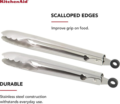 Kitchenaid Universal Utility and Serving Stainless Steel Kitchen Tongs, Set of 23