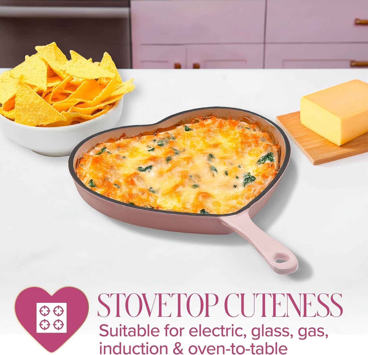 enameled-cast-iron-heart-skillet-pan-superior-heat-retention-oven-safe-long-lasting-enamel-10-inch-pink