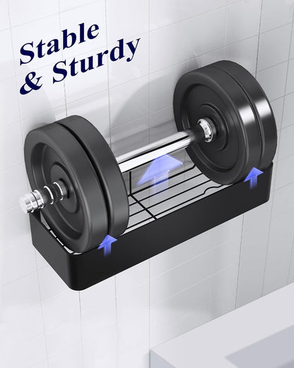 Shower Caddy Adhesive, Stylish Shower Organizer, Large, Black6