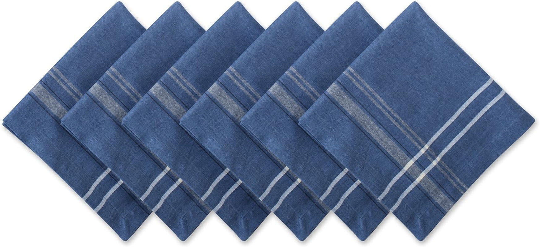 french-stripe-tabletop-collection-farmhouse-style-dining-table-linen-napkin-set-20x20-blue-chambray-6-piece