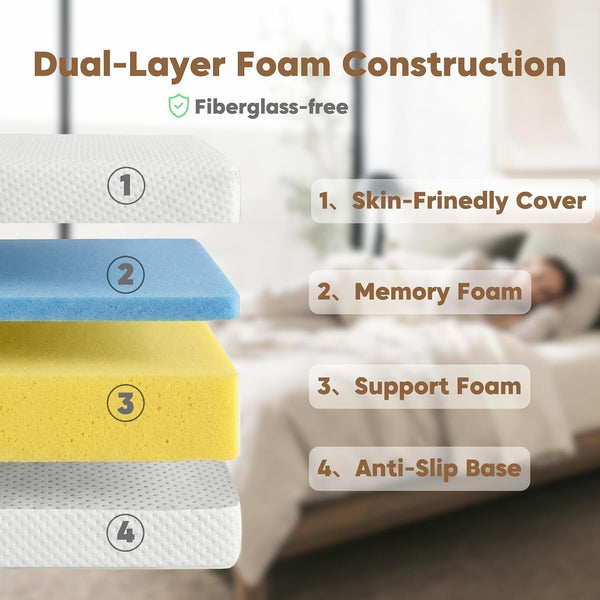 Twin Mattress, 8 Inch Memory Foam Twin Size Mattress, Bed in a Box, Medium5