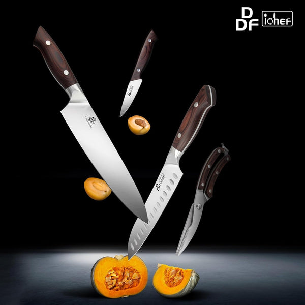16-Piece Kitchen Knife Set, High-Carbon Stainless Steel, Pakkawood Handles | Ultra-Sharp Knife Block Set with Ergonomic Full-Tang Handles, Professional Knife Set with Block and Sharpener for Gifting4