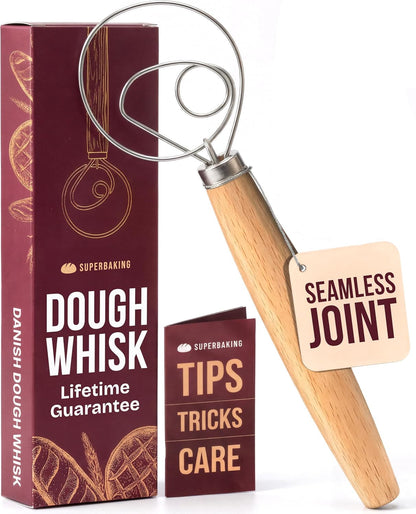 12" Danish Dough Whisk for Bread Mixing1