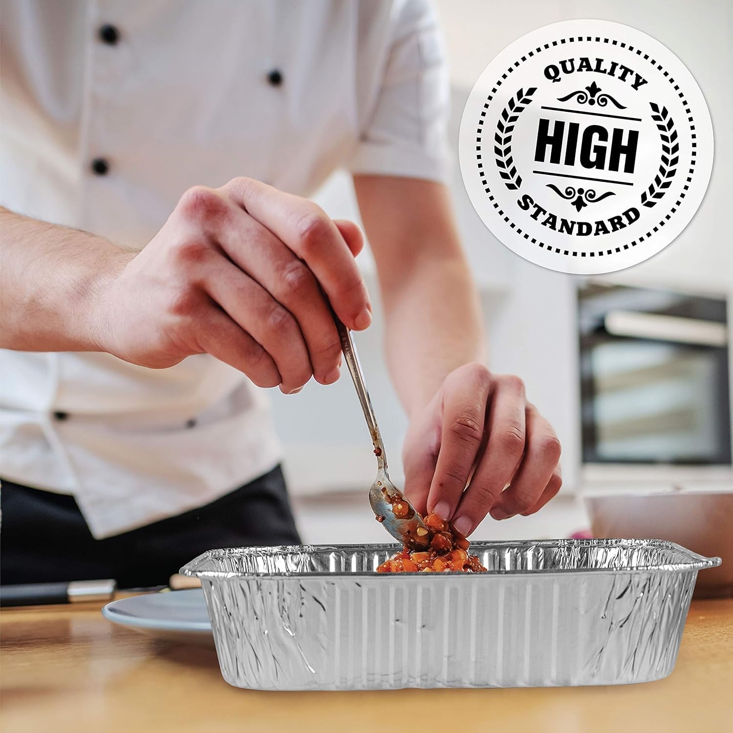 disposable-8-x-8-x-2-inch-square-aluminum-tin-foil-baking-pans-bakeware-cookware-perfect-for-baking-cakes-breads-brownies-bread-meatloaf-lasagna-pack-of-10