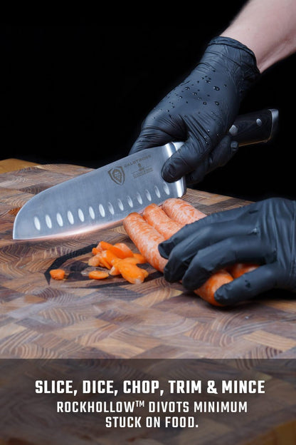 Santoku Knife - 7 Inch - Gladiator Series ELITE - High Carbon German Steel - Sheath Included - Razor Sharp Kitchen Knife - Asian Vegetable Knife - NSF Certified3
