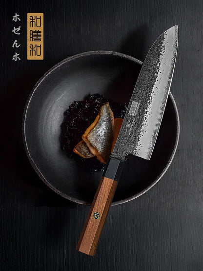 Santoku Knife 7 Inch, Japanese Hand Forged Chef Knife for Kitchen5