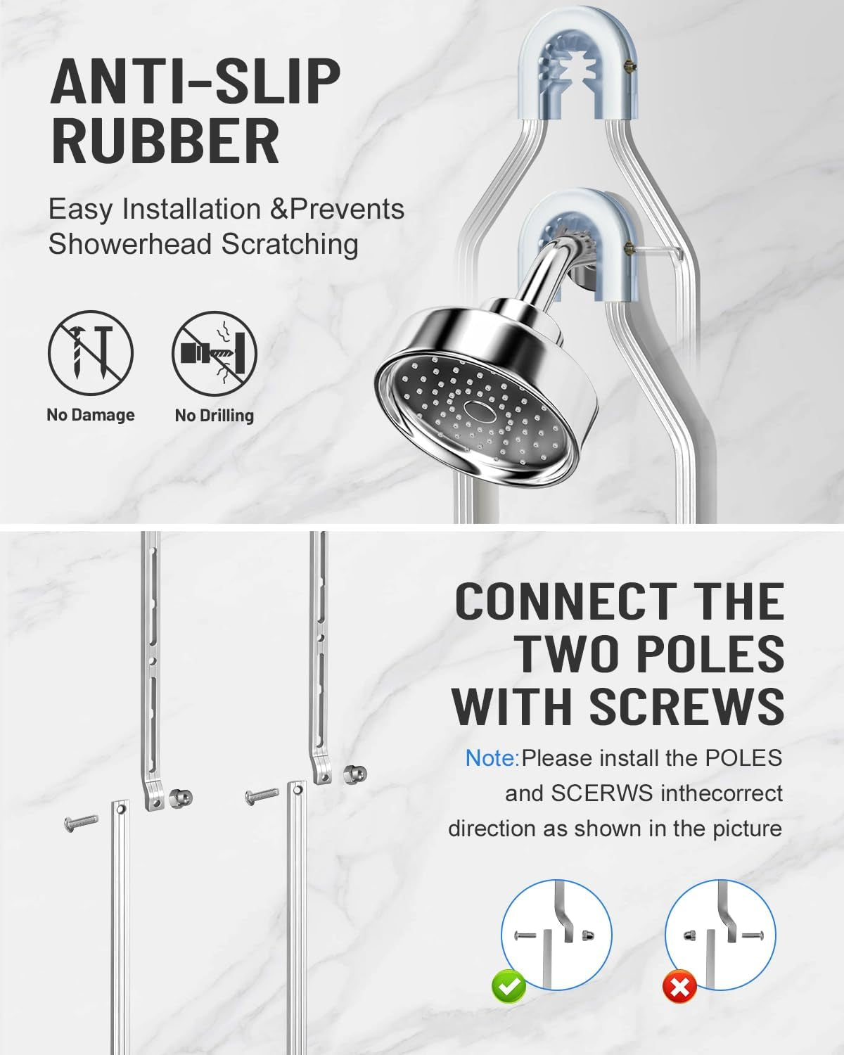 adjustable-shower-caddy-hanging-for-handheld-showerheads-never-rust-shower-hanging-organizer-upgraded-bathroom-shower-rack-with-soap-basket-hooks-and-toothbrush-holder-silver