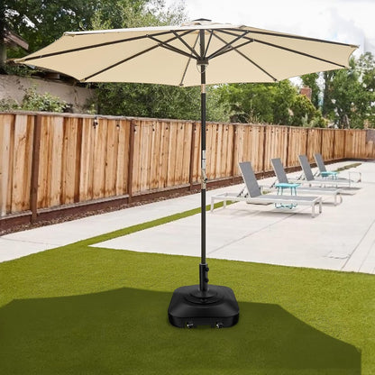 Umbrella Base with Wheels, Umbrella Stand Heavy Duty 100Lb Windproof | Fillable Umbrella Base Mobile Square Umbrella Stand Outdoor Base for Patio, Deck, Poolside, Lawn, Fits Most Sized Umbrellas8