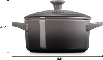 Le Creuset Stoneware Mini round Cocotte, 24 Oz., Oyster8
