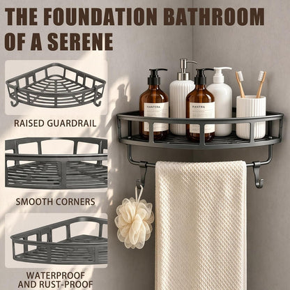 Shower Caddy Hanging 2 Pack, Rustproof Adhesive Corner Shower Shelves3